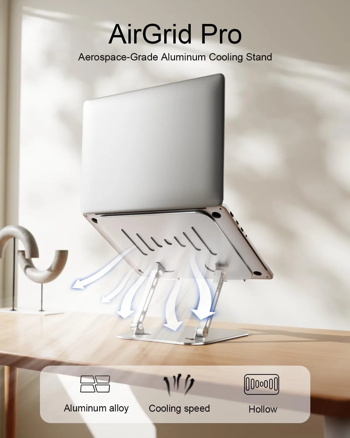 Laptop Stand for Desk, Metal Computer Stand Laptop Riser Holder