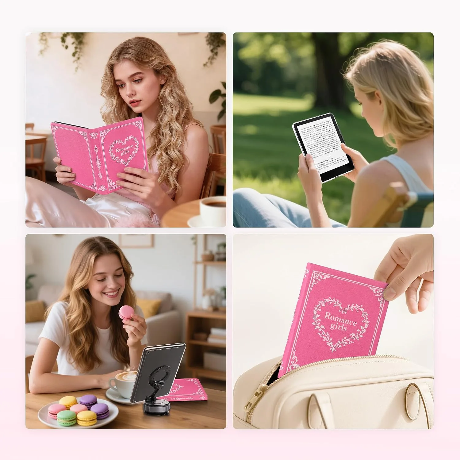 Magnetic Book Cover Case for 7'' Kindle Paperwhite & Colorsoft