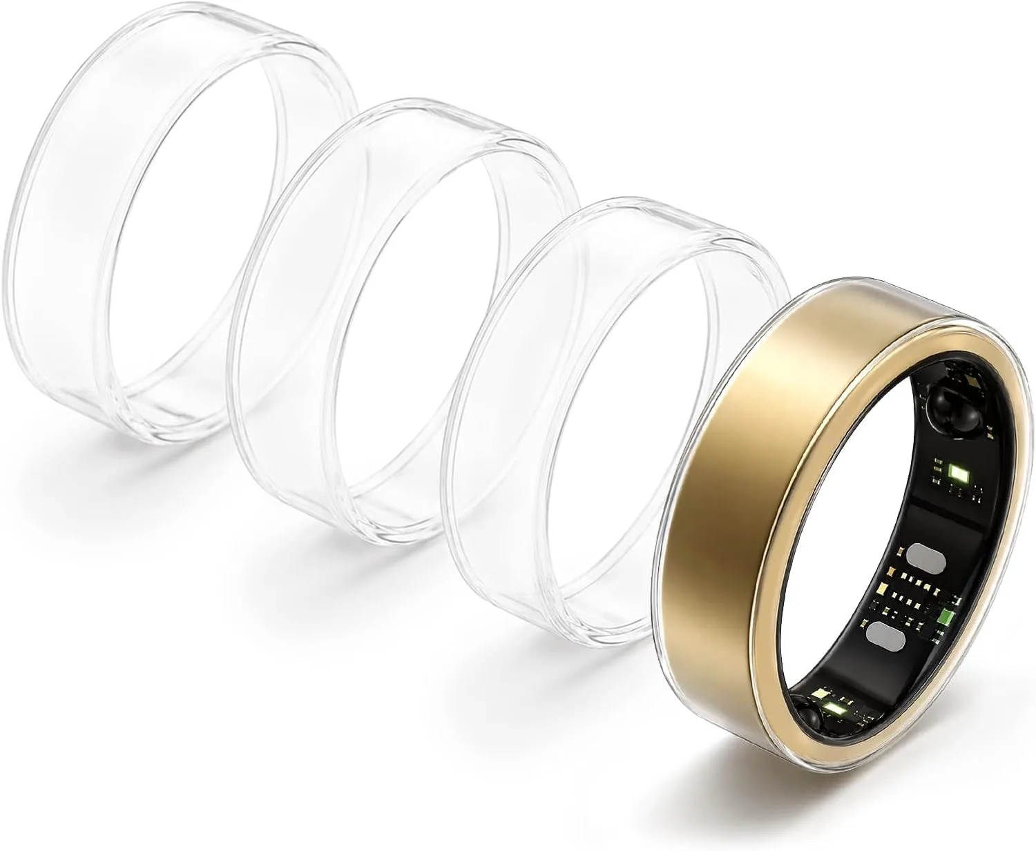 Protector para anillo Blackpro TPU transparente compatible con RingConn Gen 3 talla 10 pack 4