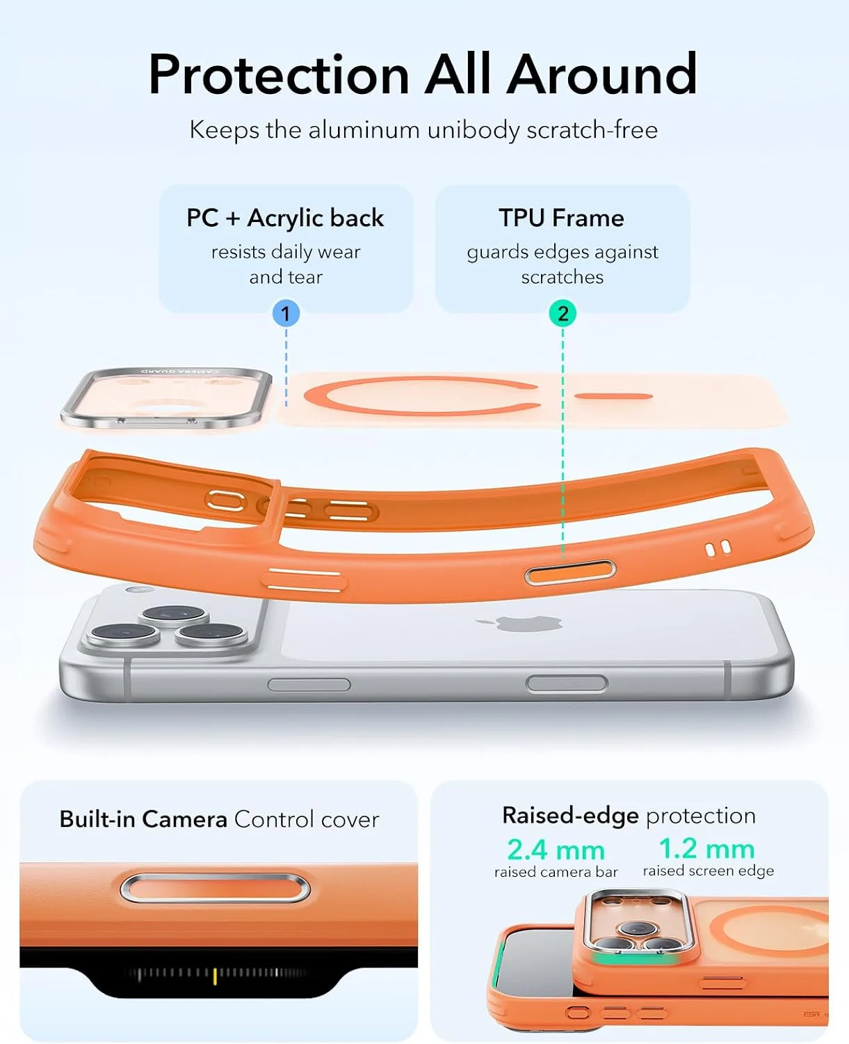 ESR Classic Hybrid for iPhone 18 Pro Max/17 Pro Max Case with Flex Stand