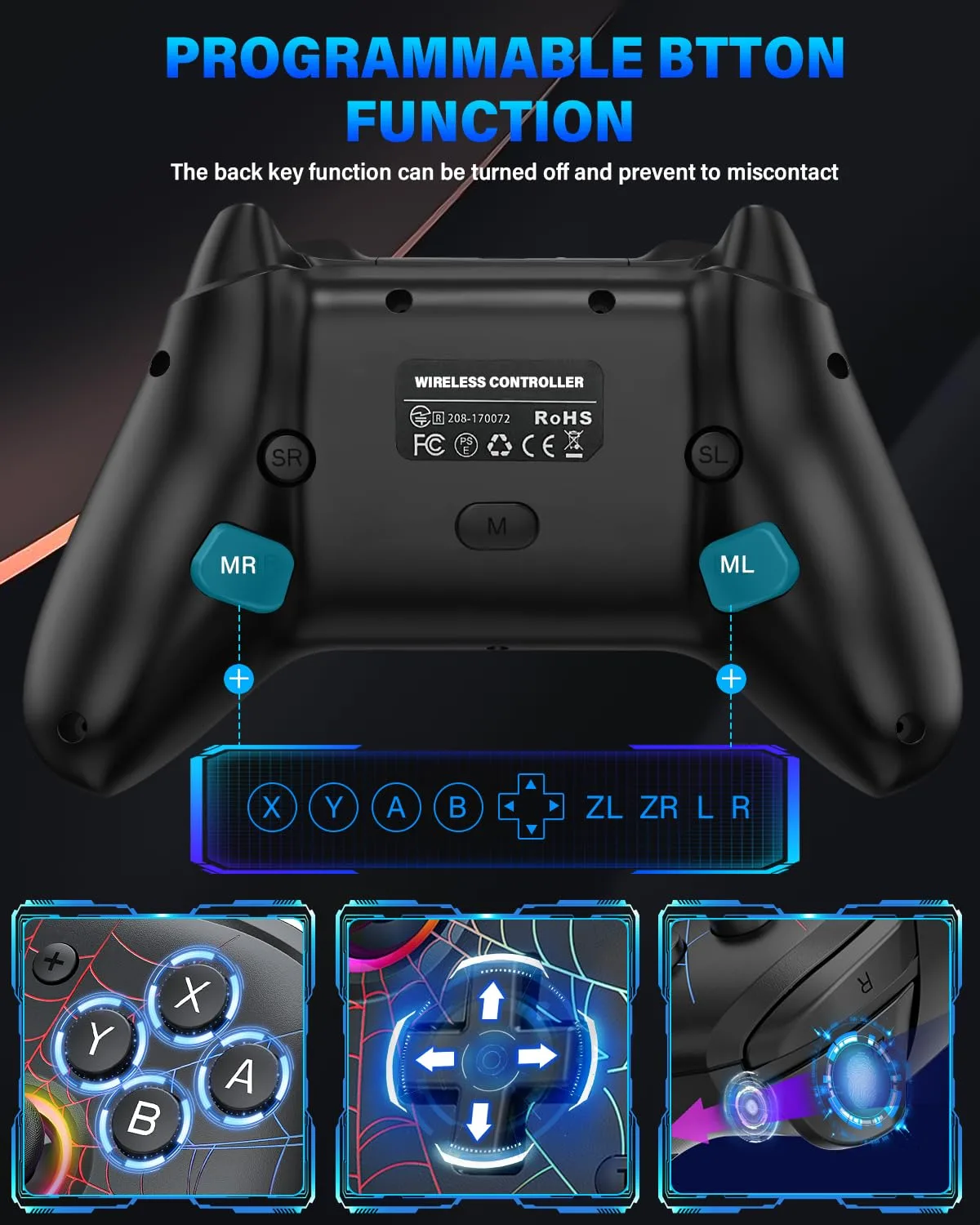 Switch Controller for Nitendo Switch/Switch 2/Switch Lite/Switch OLED
