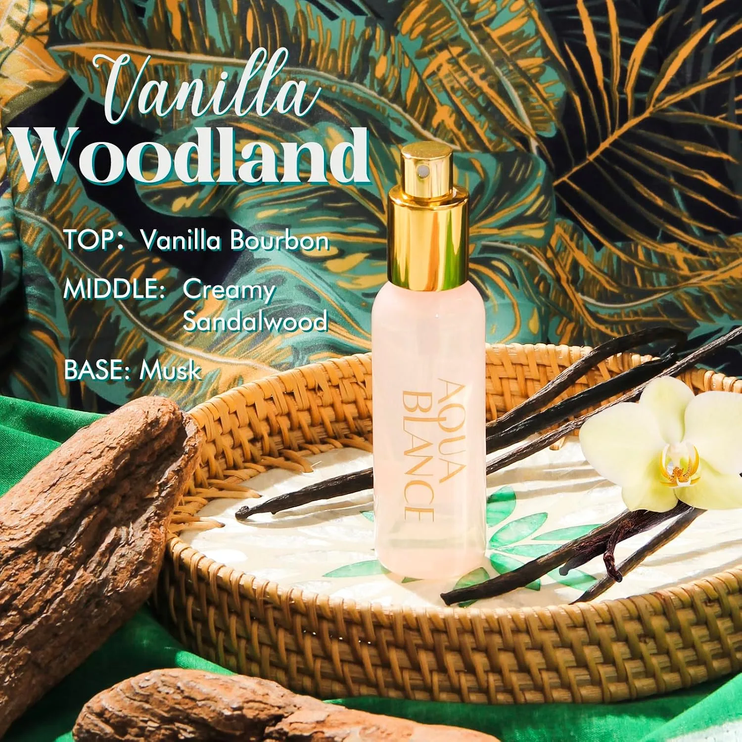 AQUA BLANCE Body Spray Set for Women, Each 60ml/2.1 FlOz, Travel Size Womens Fragrance Body Spray, Three Scents - Vanilla Woodland, Lavender, Jasmine Raspberry (Pack of 3)
