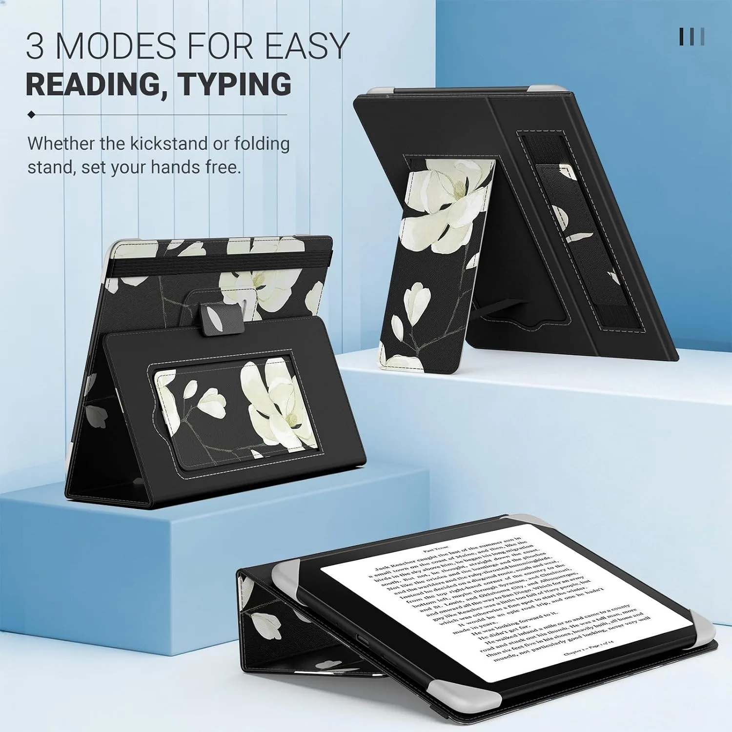 MoKo Universal Case for 6.8,7 Inch Paperwhite eReaders&Tablets, Magnolia