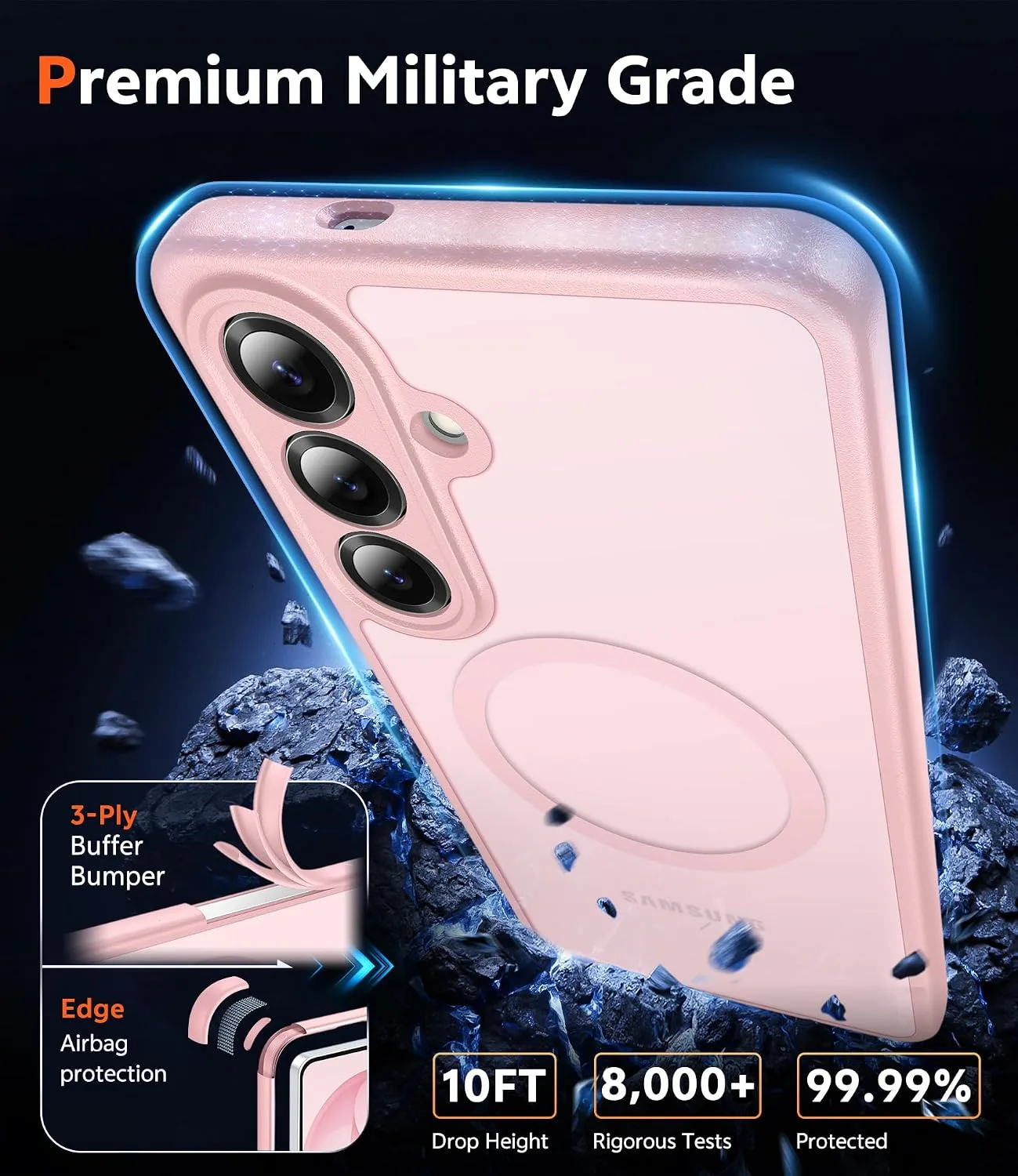 FNTCASE for Samsung Galaxy S26-Plus Case Matte Compatible with Magsafe