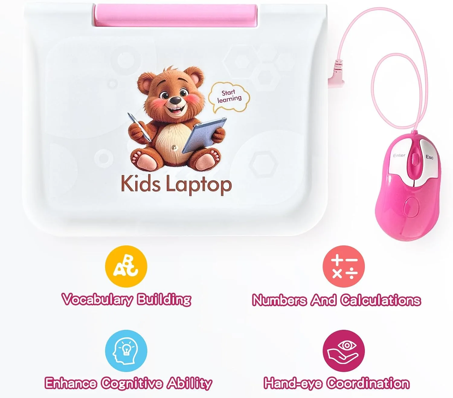 Kids Laptop: Educational Toy with Color Screen for Kids Ages 5+