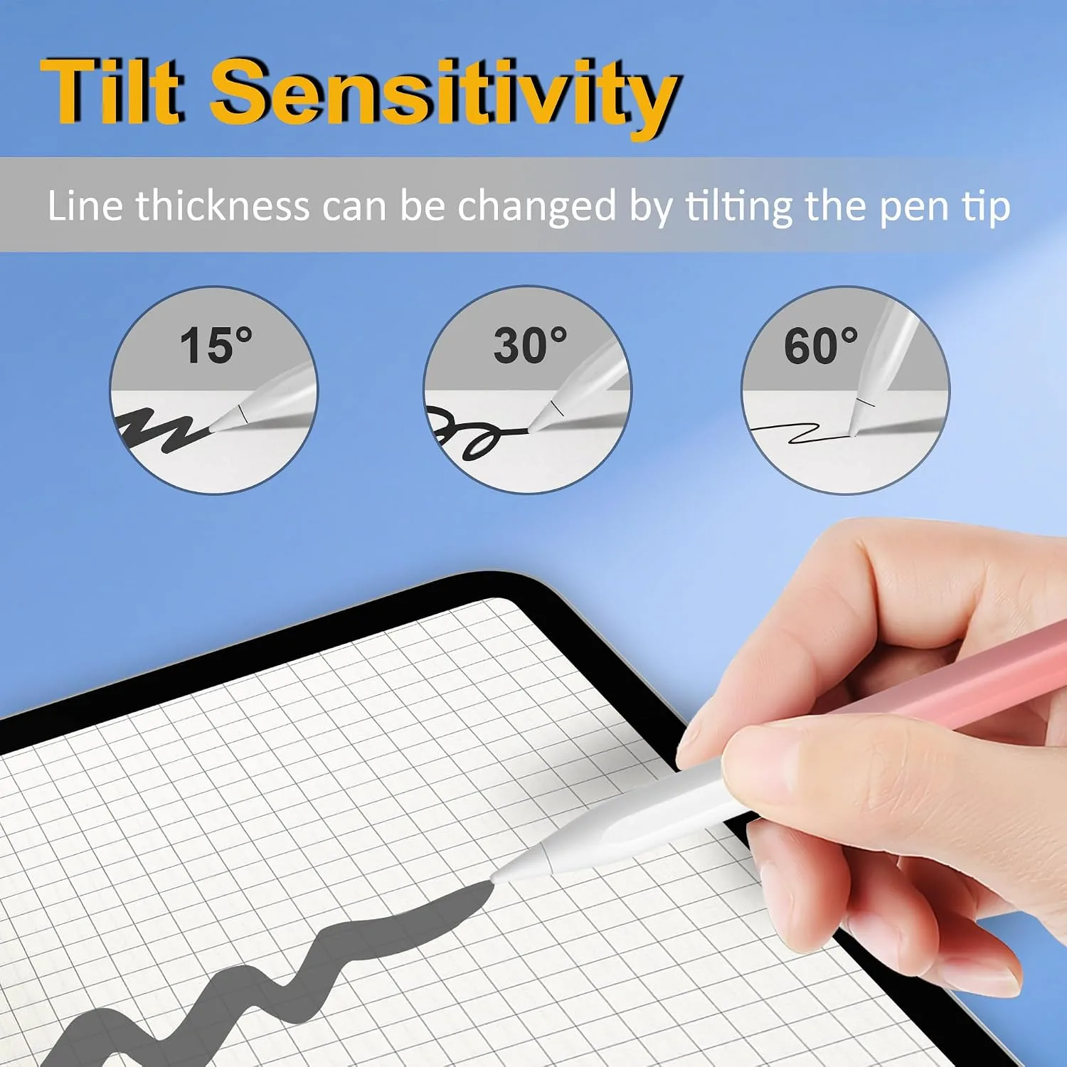 Stylus Pen for iPad 2026-2018, 15 Mins Fast Charge Pencil for iPad A16 11th/10th/9-6th Generation, Air M4 M3 M2 11"/13"/5-3rd, Pro M4 11/12.9/13, Mini A17 Pro/6/5th, Tilt Sensitivity Palm Rejection