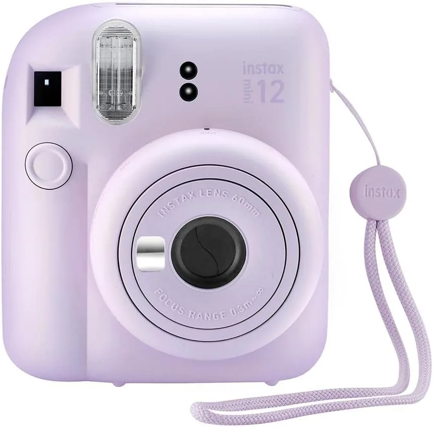 Fujifilm Instax Mini 12 Instant Camera + 60 Photo Prints + Accessories, Lilac Purple