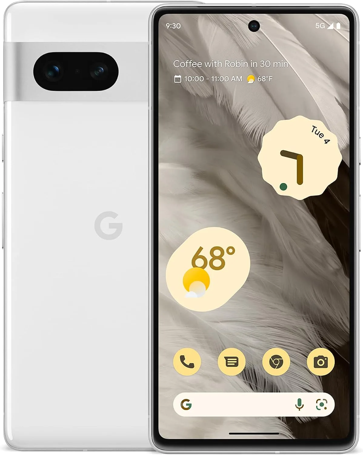 Google Pixel 7 5G, 128GB, Snow - Unlocked (Renewed)