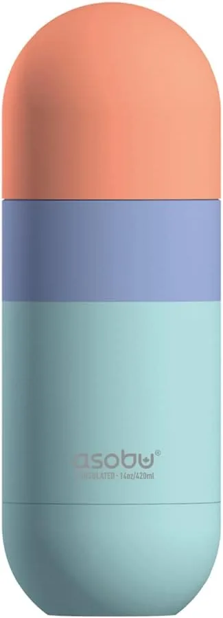 Asobu Orb Stainless Steel Double Wall Insulated Travel Water Bottle 14 Ounce (Pastel Green)