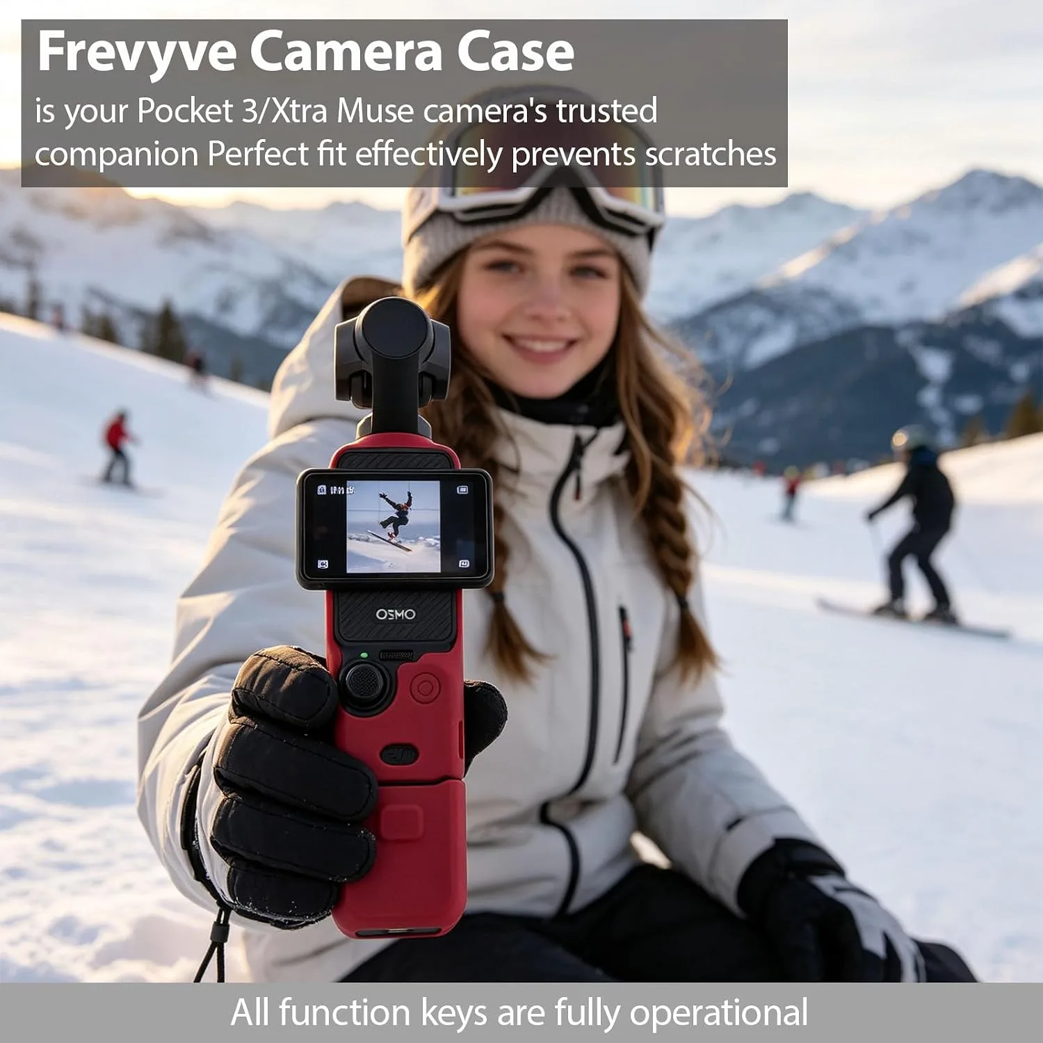 Case for DJI Osmo Pocket 3 / Xtra Muse Camera - Dark Red