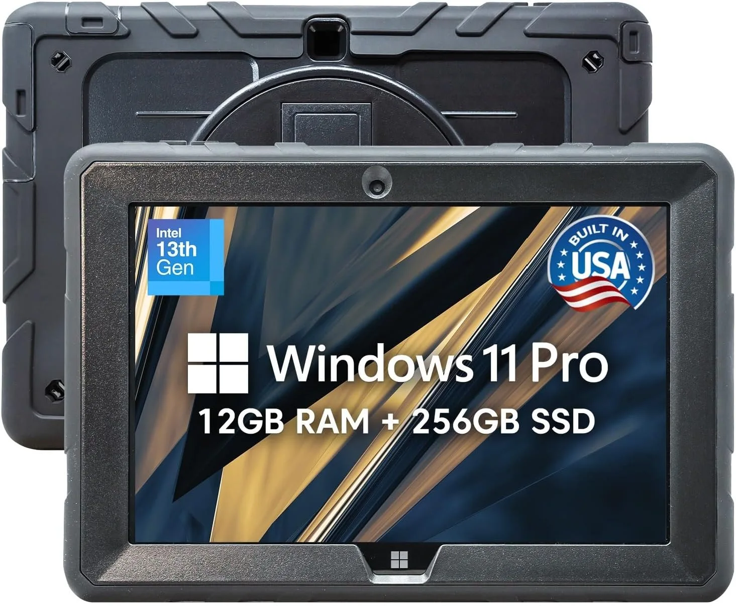 Fusion5 Built in USA 10.1” Windows 11 Professional Rugged Tablet PC - 12GB RAM, 256GB SSD, Intel 13th Gen, Full HD Windows Tablet Computer, HDMI, USB C - 2 Year Full Warranty with Accidental Damage