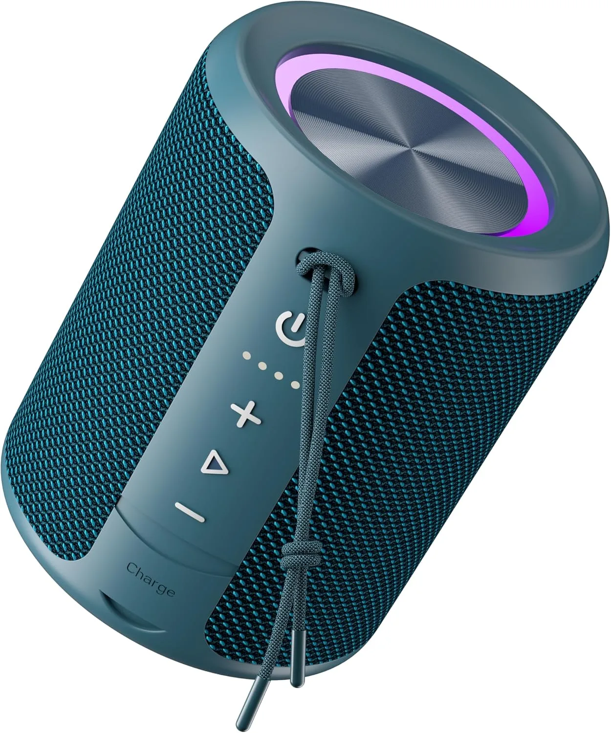 Portable Bluetooth Speaker, IPX7 Waterproof Wireless Speaker with 20W Loud Stereo Sound, 15H Playtime & Beat-Synced RGB Light, Small Outdoor Speaker for Shower, Pool, Beach,Hiking,Gifts(Blue)