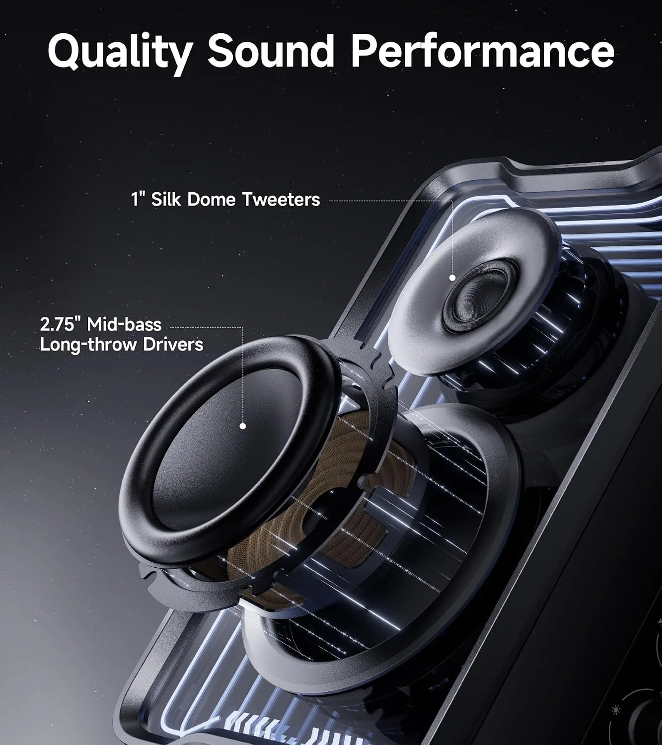 Edifier QR30 RGB Light Desktop Computer Gaming Speakers, 30W RMS, White