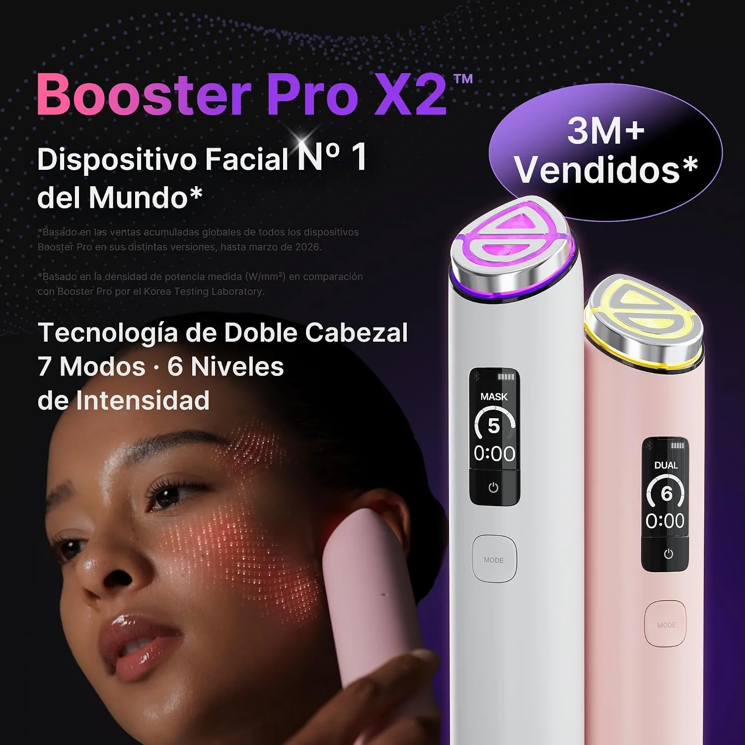 medicube Booster Pro X2™ - 7 in 1 Glow Beauty Device, 2X Glow Care, Pink