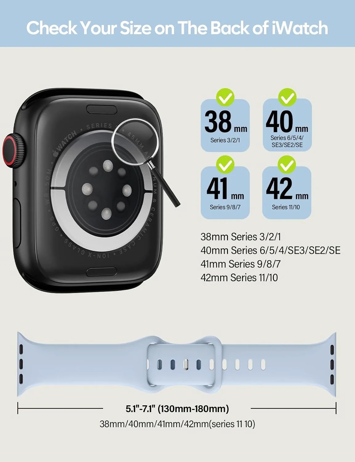 Sport Silicone Band Compatible with Apple Watch Bands for Women Men