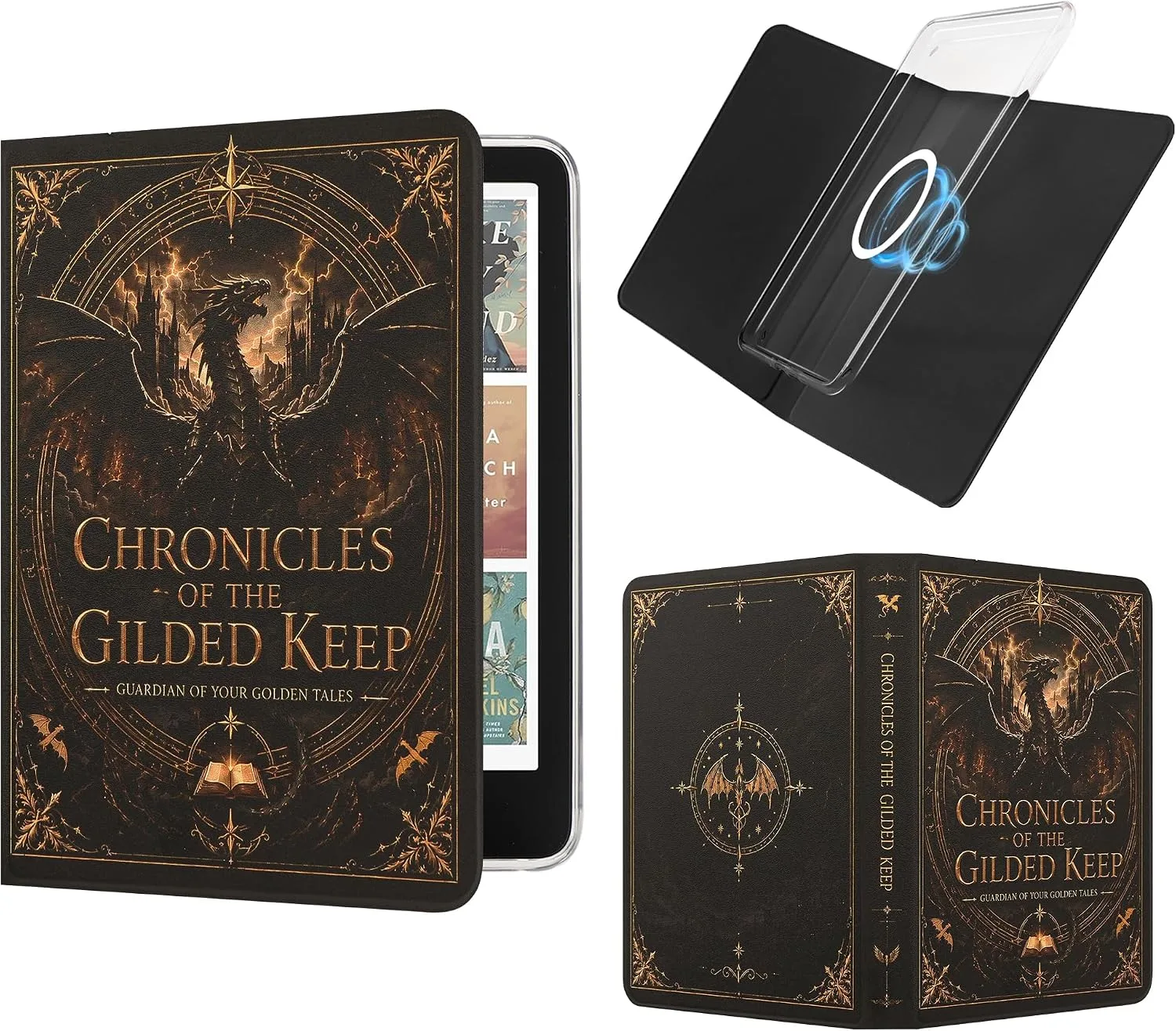 Magnetic Book Cover Case for 7'' Kindle Paperwhite & Colorsoft