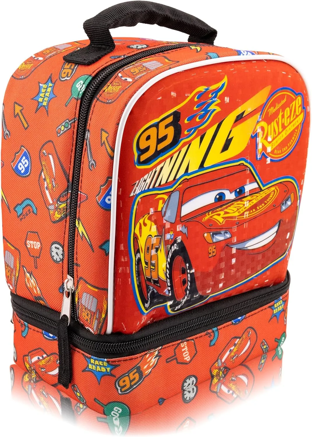 Disney Cars Lunch Box for Kids | Lightning McQueen Insulated Lunch Bag Lunch Box for Boys, Girls, Toddlers | Disney Cars Lightning McQueen Reusable Lunchbox