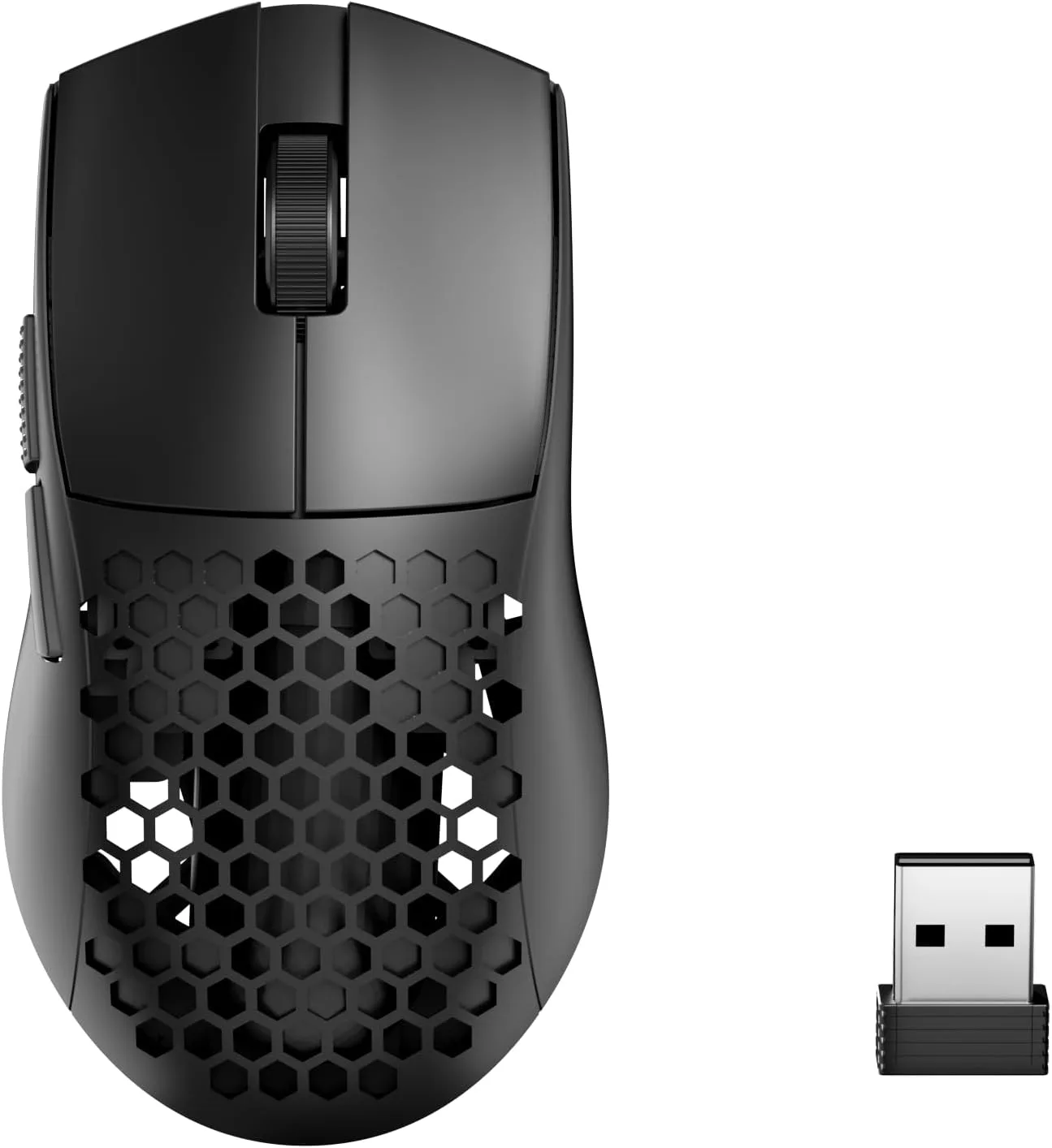 Mouse Gamer Redragon M725 Honeycomb Shell Inalámbrico y Cable Type-C 8000 DPI Negro