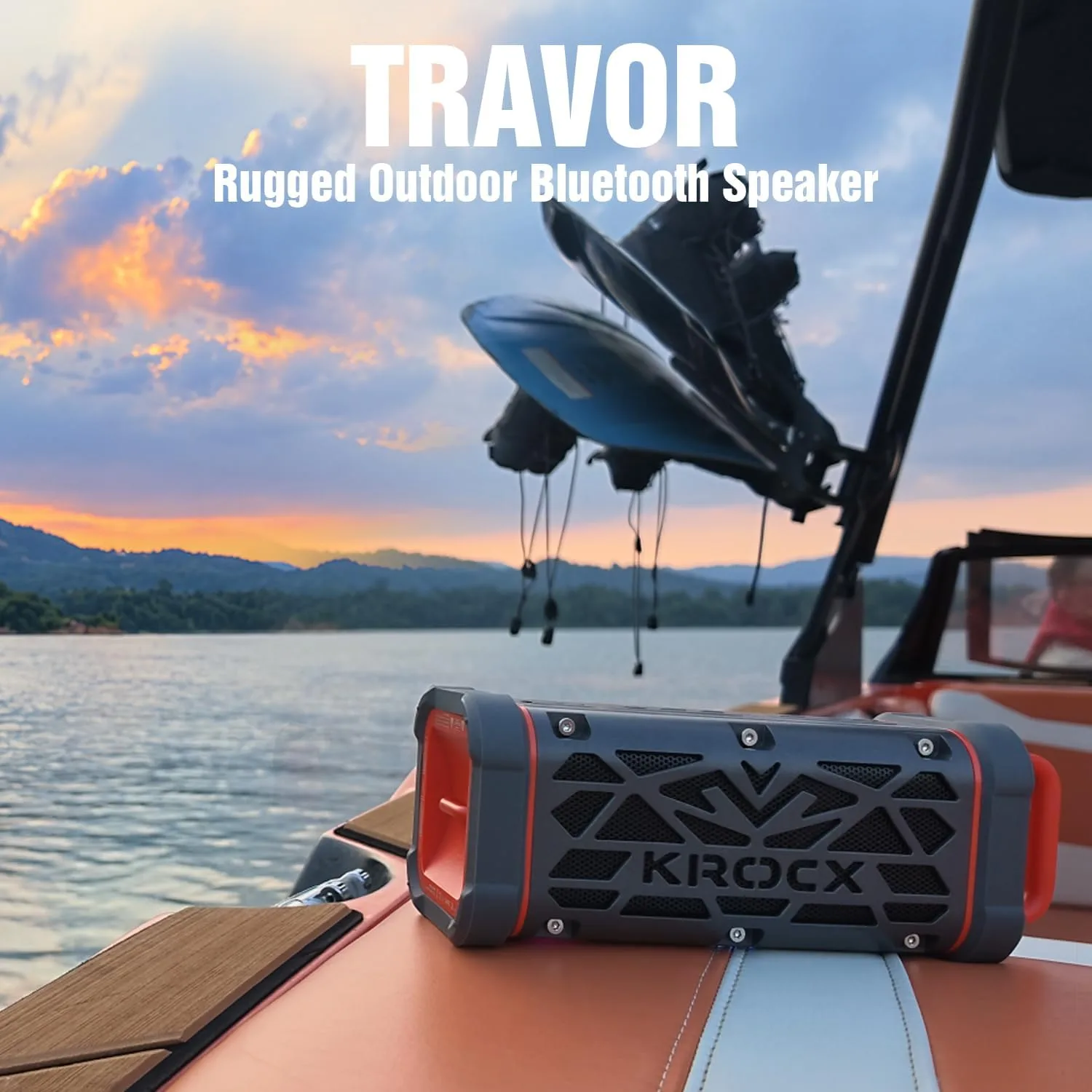 TRAVOR Rugged Magnetic Bluetooth Speaker for Golf Cart & Outdoor