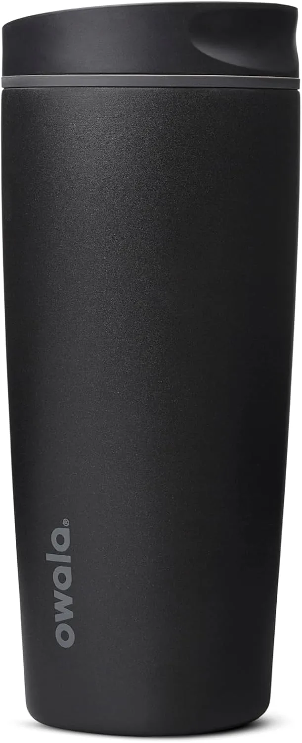Owala SmoothSip Slider Insulated Travel Coffee Cup 20 oz Very Very Dark