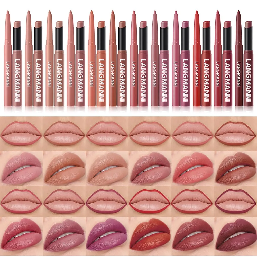 12Pcs Matte Lipstick and Lip Liner Set, Lip Makeup Combo (Bold & Chic Set)