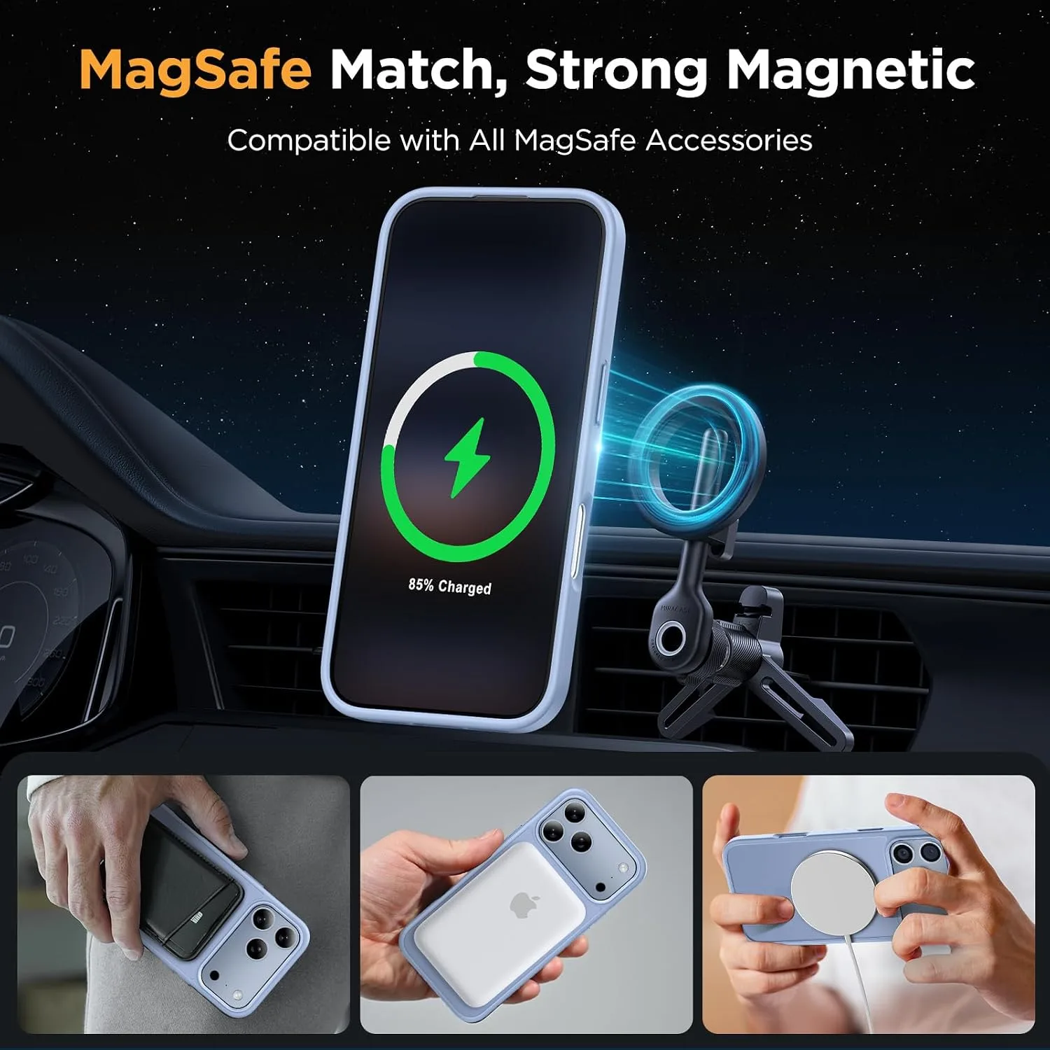 Miracase Magnetic for iPhone 18 Pro Case 6.3,Translucent Matte, Glacier