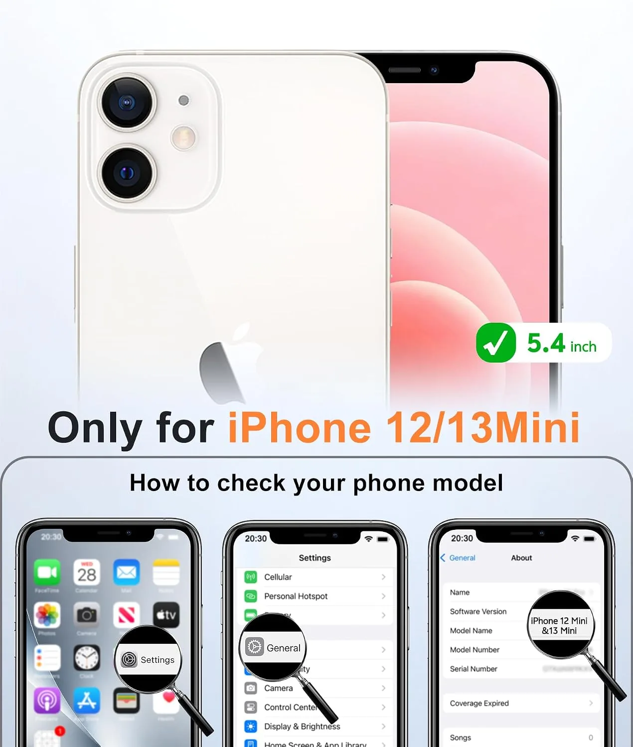 FNTCASE for iPhone 13 Mini/iPhone 12 Mini Case Fit for MagSafe Light Green