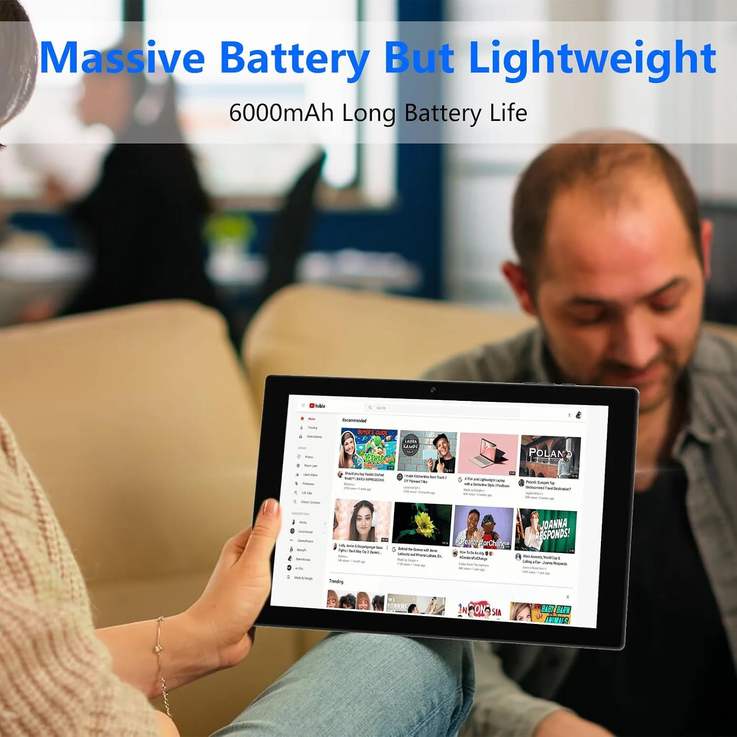 2 in 1 Tablet 10 Inch Android 15 Tableta, Tablets with Keyboard Mouse Case Stylus, 8GB RAM 32GB ROM Supports 1TB Expansion 2MP+8MP Dual Camera Quad Core Processor 6000mAh Battery 10.1 IN FHD Tab Black