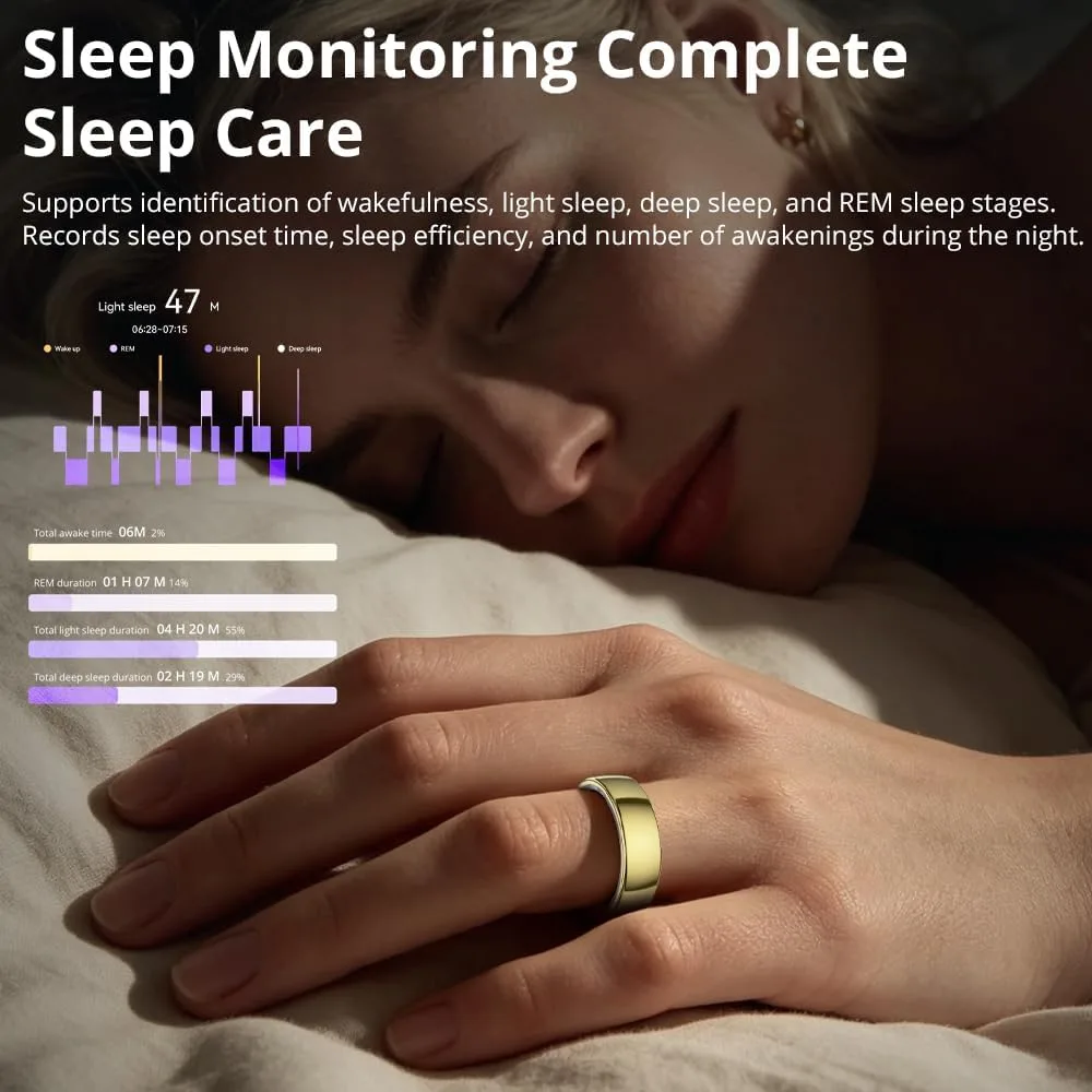 COLMI Ring 2 Pro Titanium Smart Ring, AI Health, Sleep & Fitness Ring.