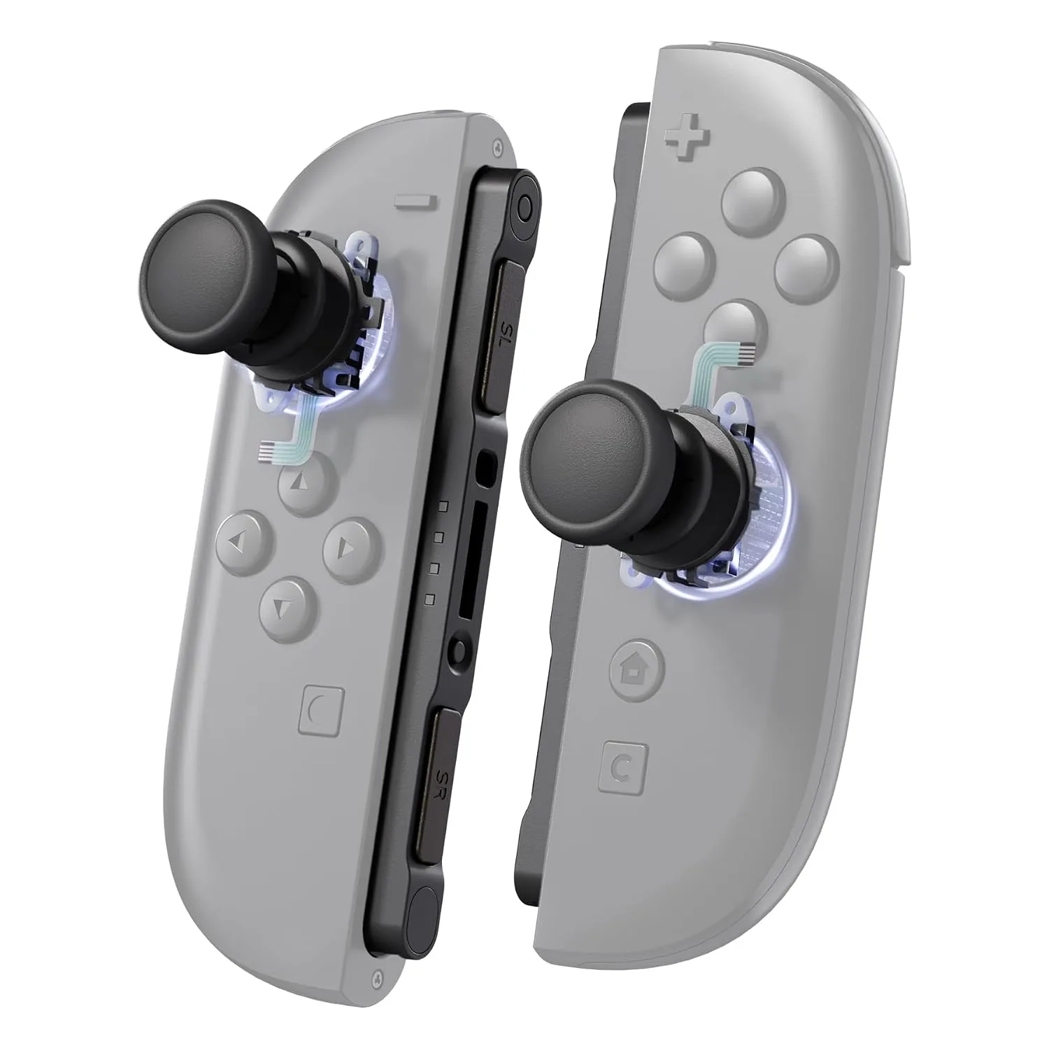 Set de reemplazo para joystick 3D y botones laterales eXtremeRate para Nintendo Switch 2 negro