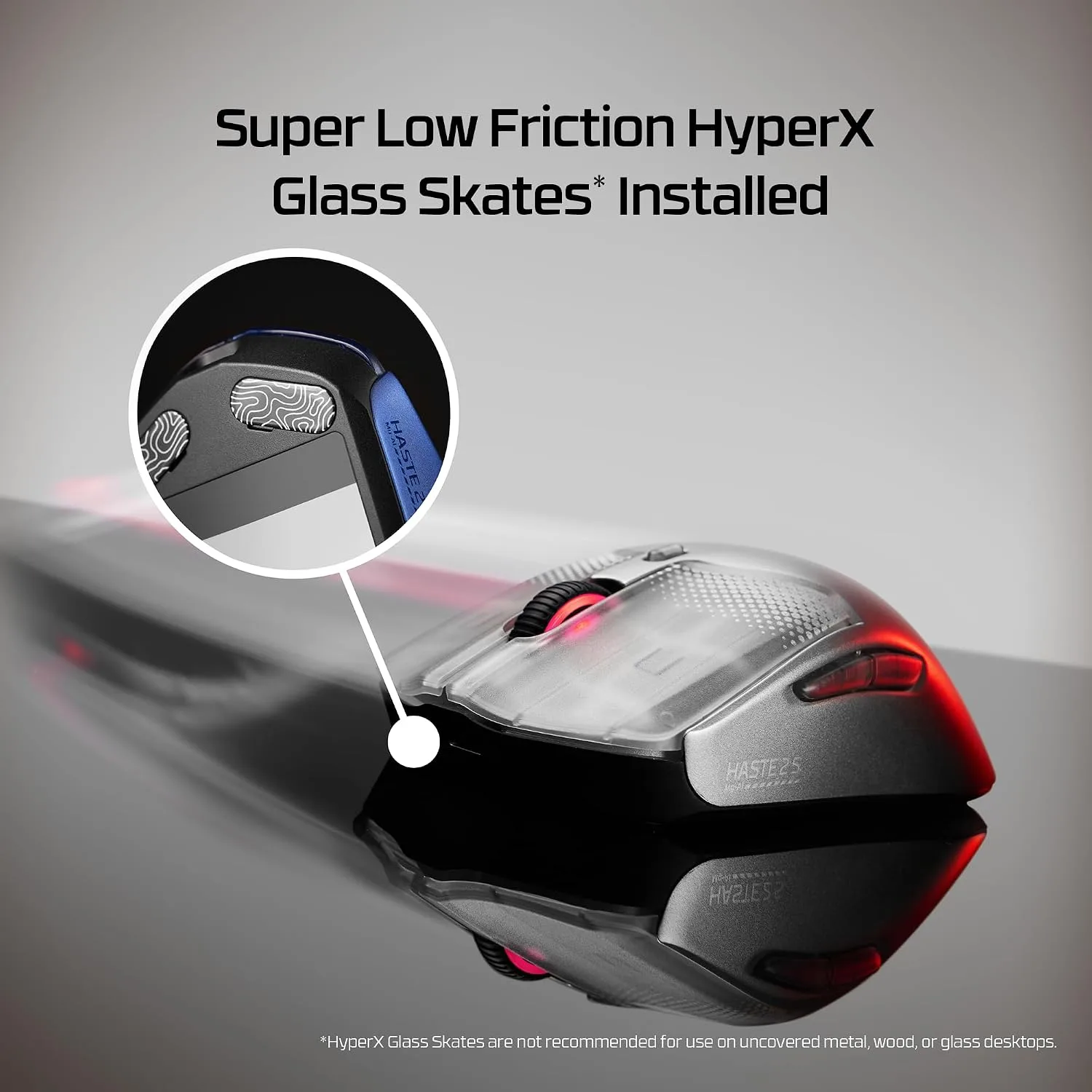 HyperX Pulsefire Haste 2 S – Wireless Gaming Mouse for PC – 64g, Magnesium Alloy Shell, Rechargeable li-ion Battery, 26K Sensor, Dual Wireless, Glass Skates, Navy