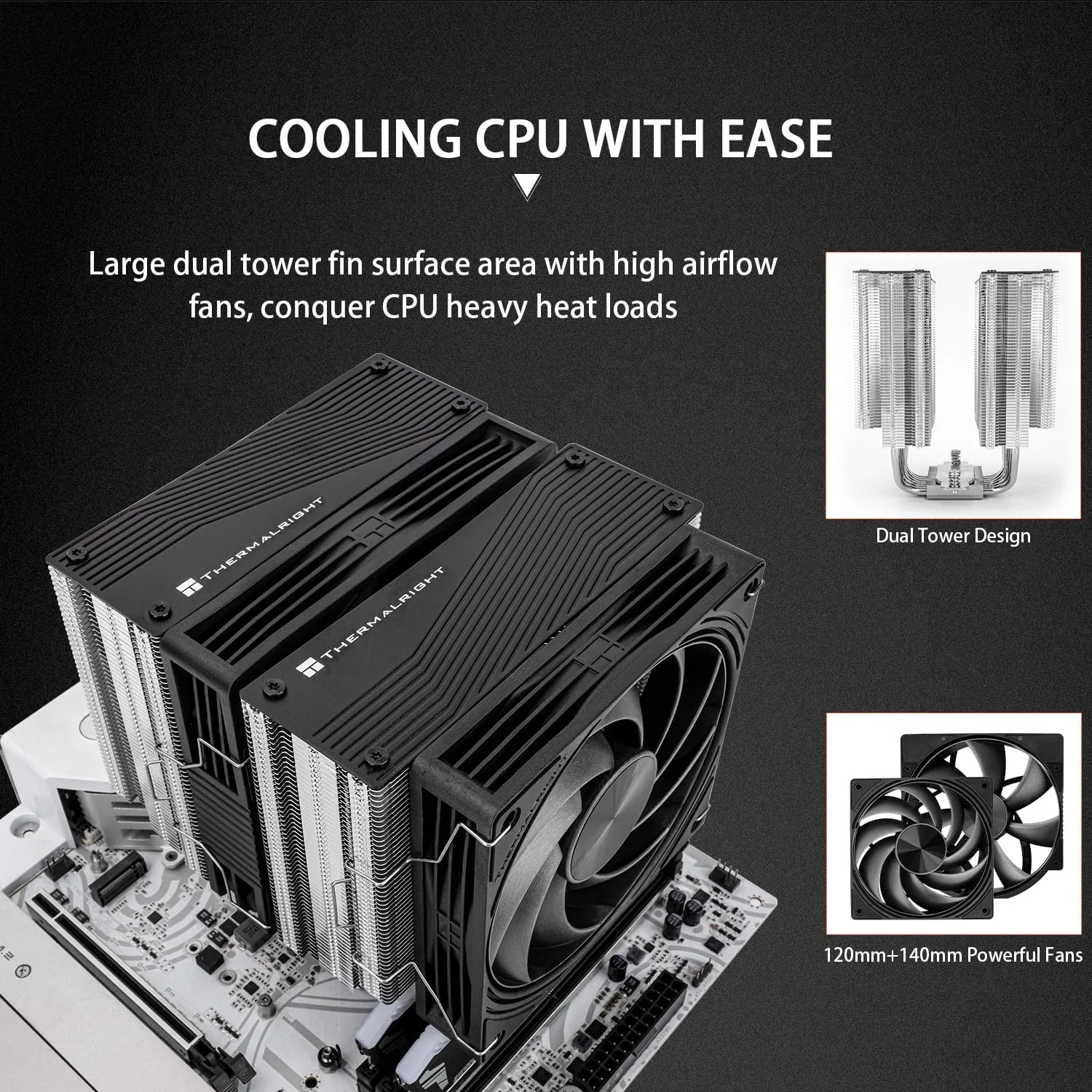 Thermalright Phantom Spirit 140 CPU Air Cooler, 7 Heat Pipes CPU Cooler