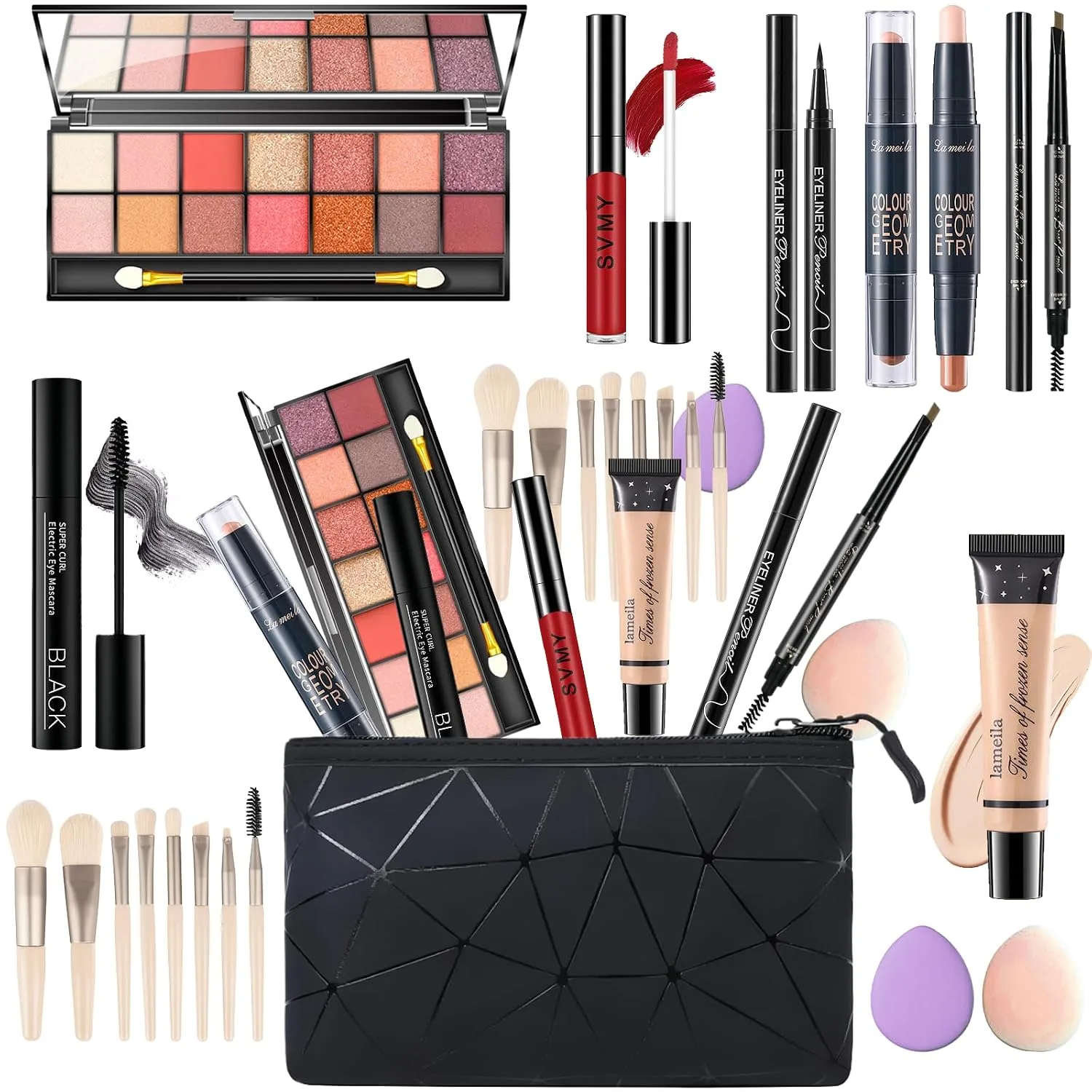 Set de maquillaje Pwyshxdf completo para mujer 18 piezas