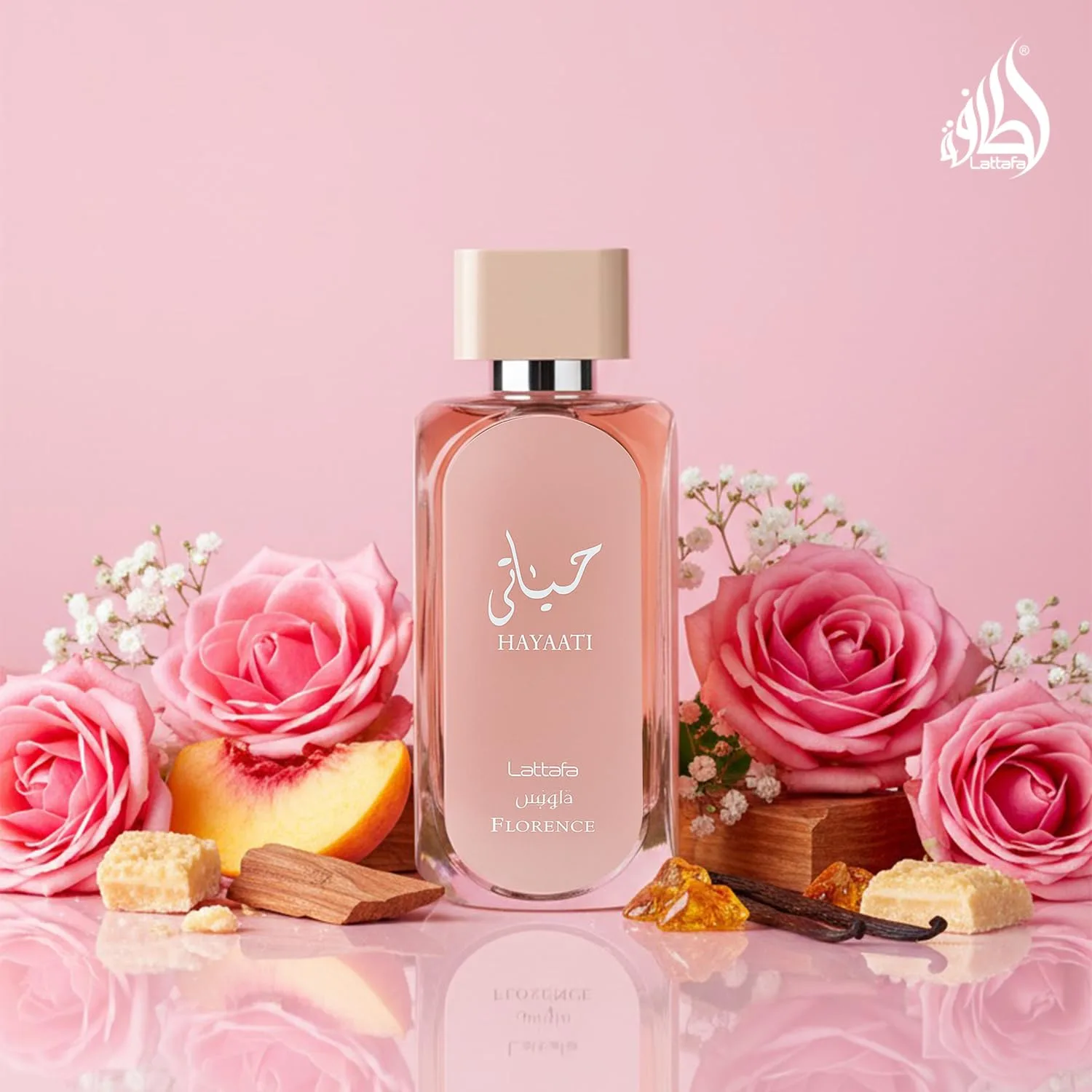 Lattafa Hayaati Florence for Women Eau de Parfum Spray, 3.4 Ounce