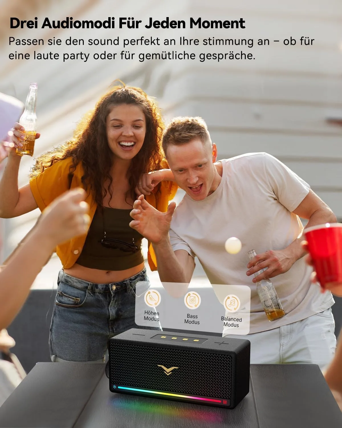 Bluetooth Speaker, StageSound Retro Speaker Wireless, Portable Loud Speaker with Bass Boost, 80W, IP67 Waterproof, LED Lights, TWS Pairing, 12H Playtime, TF/AUX/USB Play for Party, Home, Outdoor, Gift