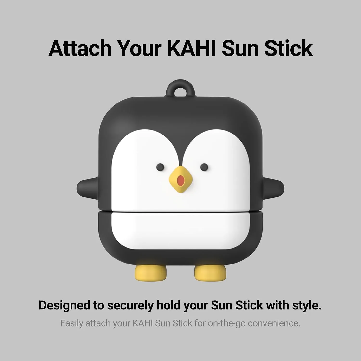 KAHI Airy Fit Sun Stick Penguin Silicone Keychain Holder Bag Charm Case