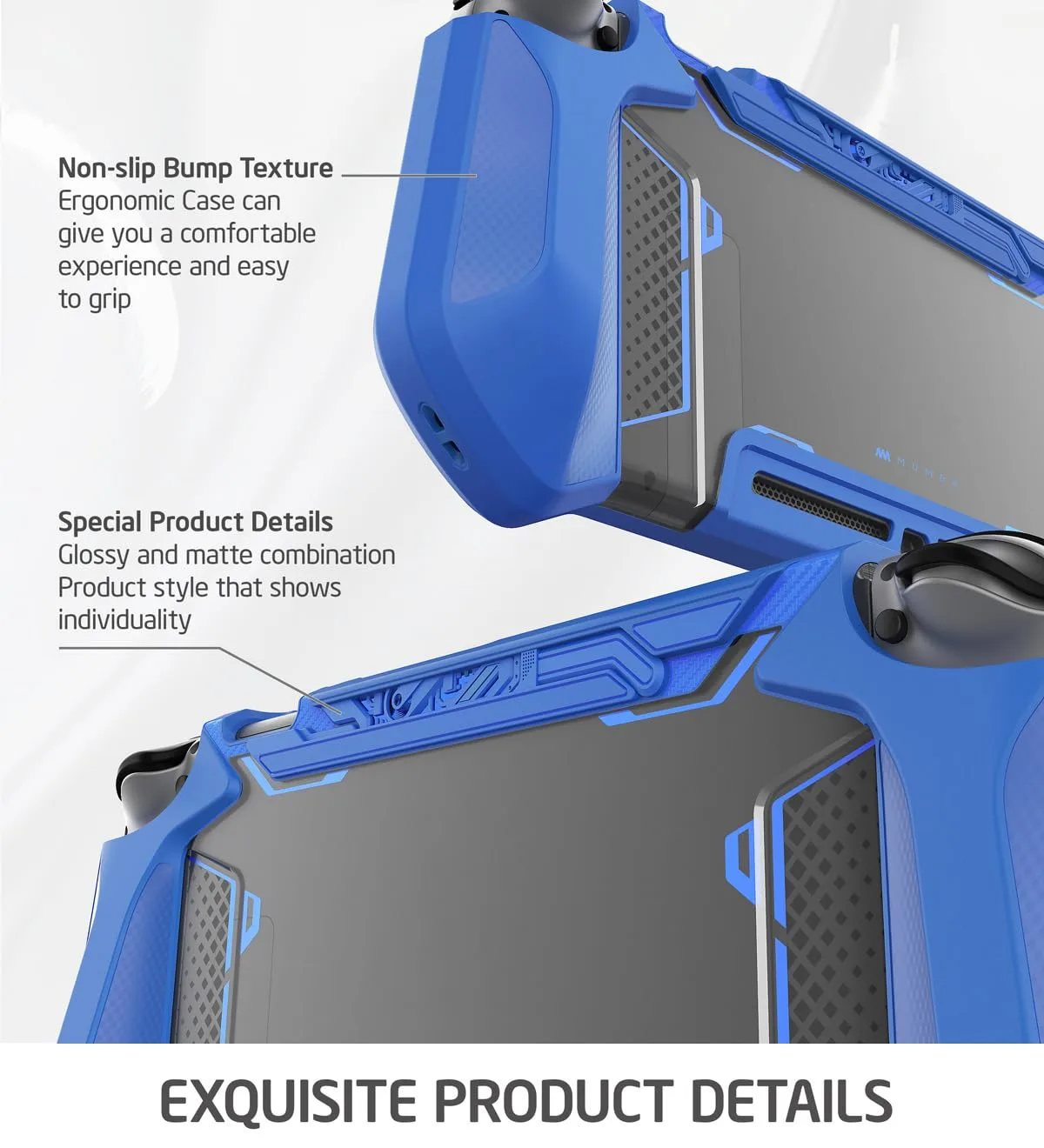 Mumba Dockable Case for Nintendo Switch (2017 Release), [Blade Series] TPU Grip Protective Cover Case Compatible with Nintendo Switch Console and Joy-Con Controller (Navy)