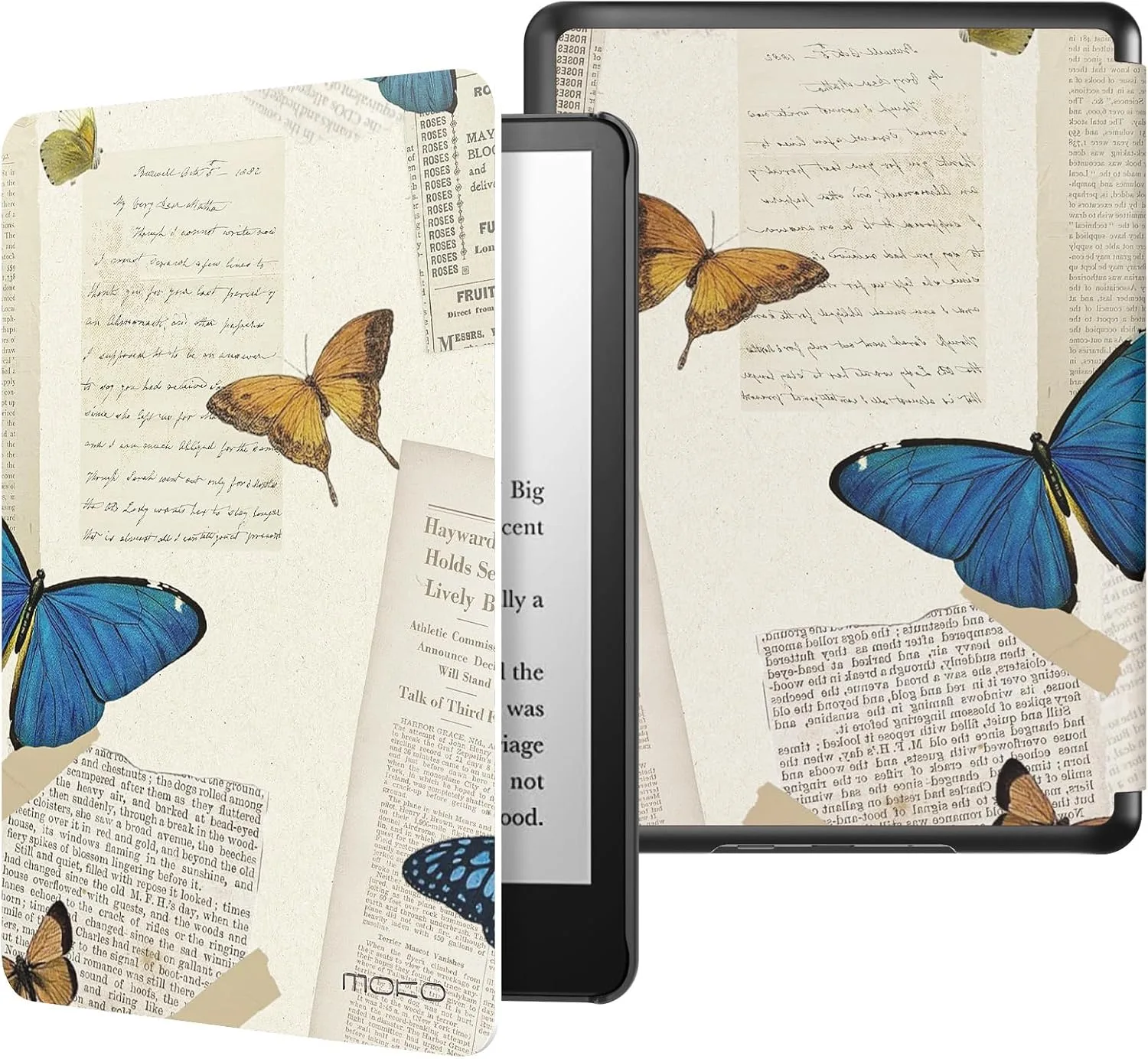 MoKo Case for 7" Kindle Paperwhite 12th Gen 2024/Colorsoft, Retro Butterfly