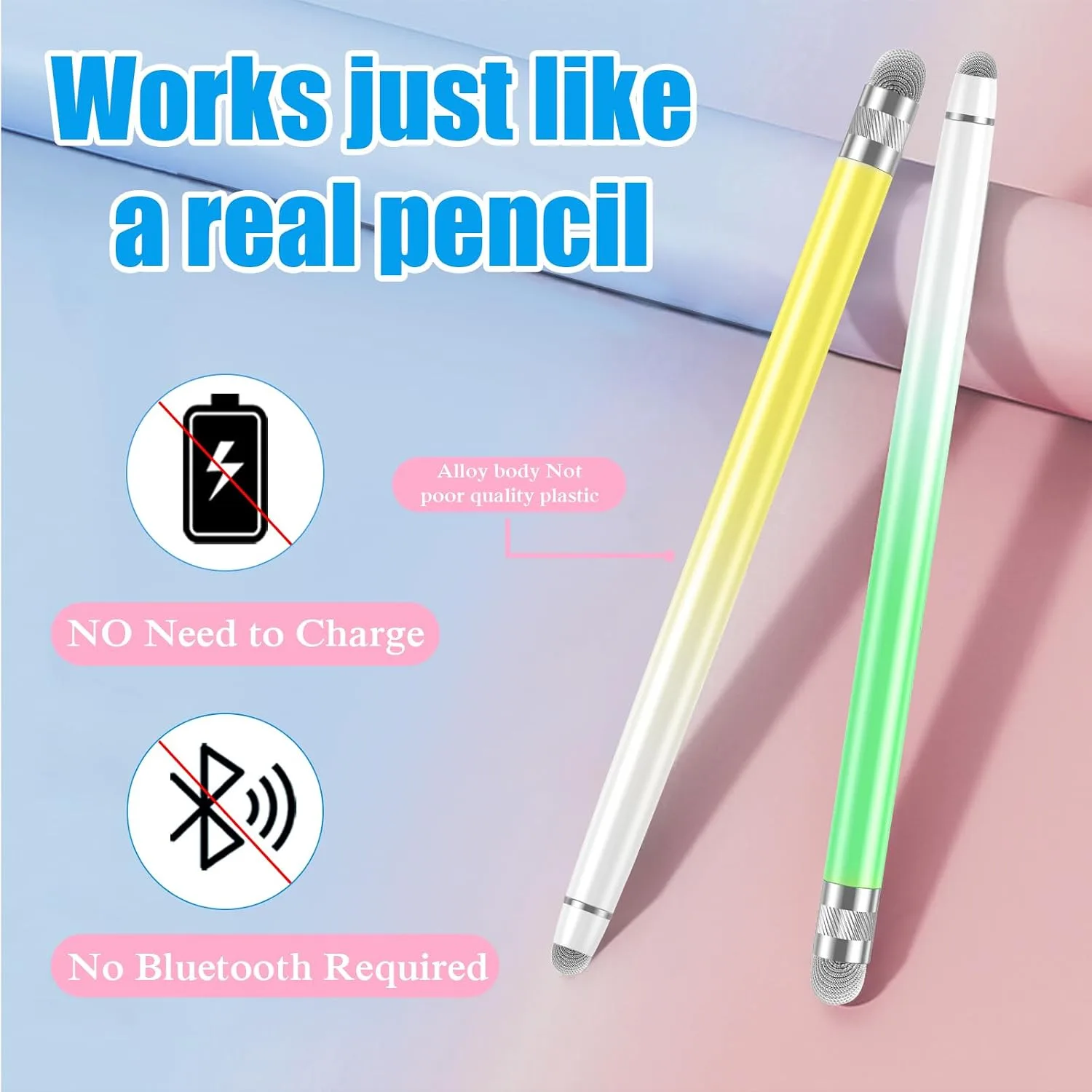 Bopomofo 5PCS Stylus Pen for Touchscreen,High Sensitivity & Precision
