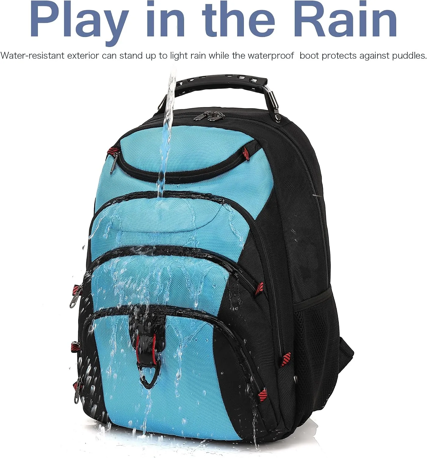 Boavan Laptop Backpack for men, 15.6 inch Laptop Bag with USB Port, Waterproof Travel Work Backpack Purse, Anti-Theft Teacher Nurse Doctor Casual Bookbags Office Business backpack，Sky Blue/Black