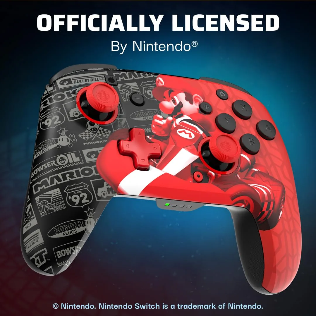 PDP Rematch Glow Wireless Controller Grand Prix Mario Nintendo Switch 2