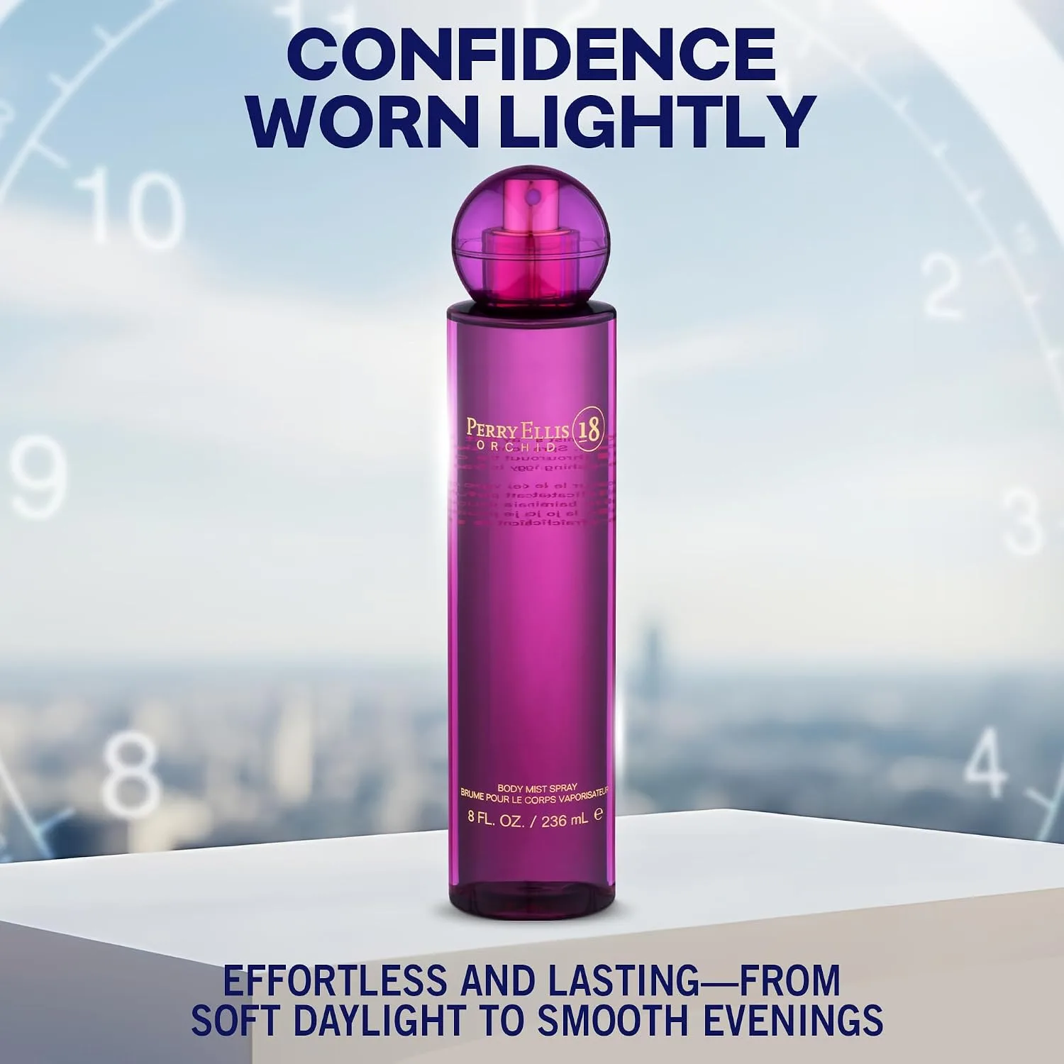 Perry Ellis 18 Orchid Body Spray for Women Long Lasting, 8 Fl Oz (200 mL)