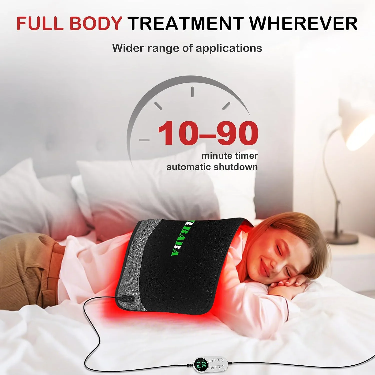 Red-Light-Therapy-for-Body,FSA Eligible HSA 2026 Upgraded 4 Modes 5 Stage Power Medical-Grade TPU Mat for Body Pain Relief,25"x13"Dual Wavelength Infrared Red Light Blanket LEDs
