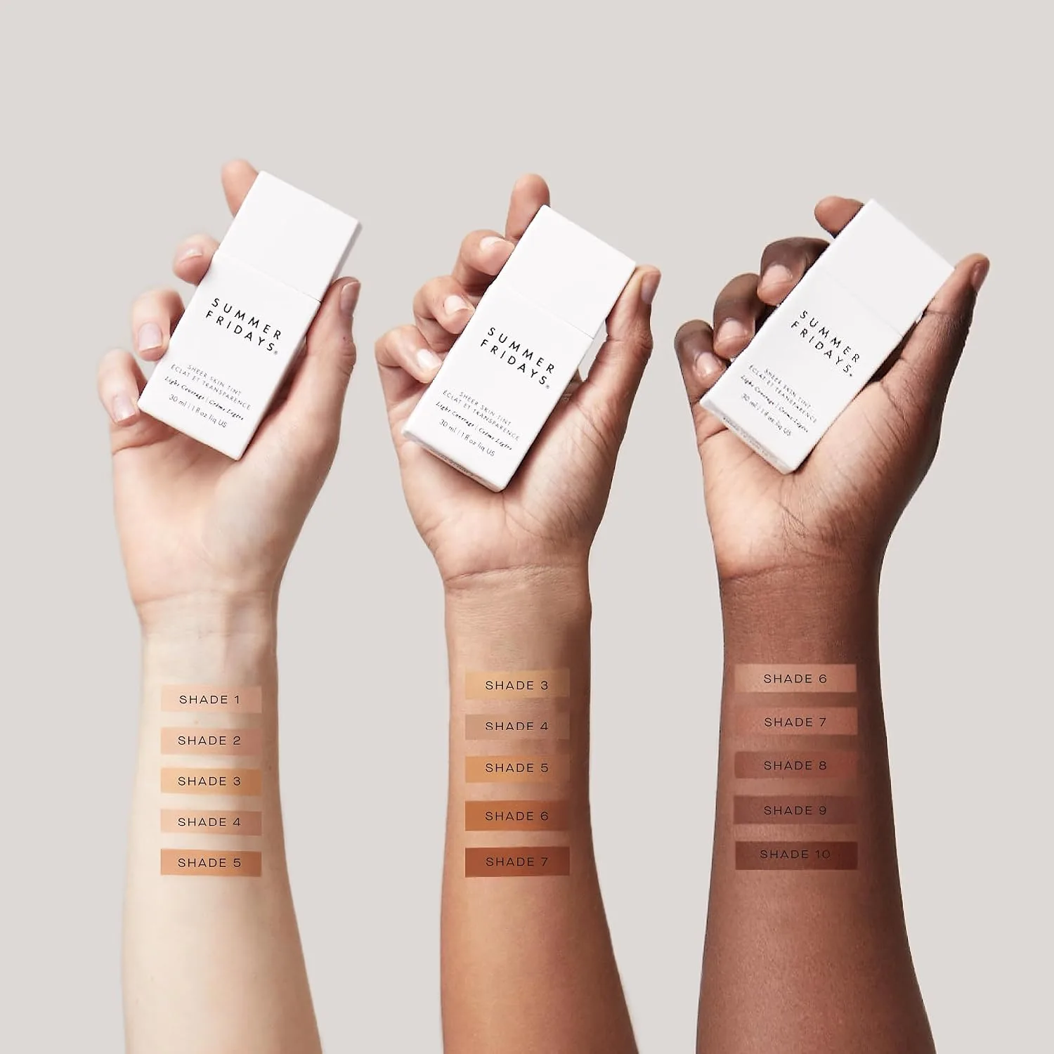 Summer Fridays Sheer Skin Tint - Tinted Moisturizer with Hyaluronic Acid - Helps Diminish Uneven Skin Tone - Sheer to Light Coverage - Shade 2.5 - Light with Cool Peach Undertones (1 Fl Oz)