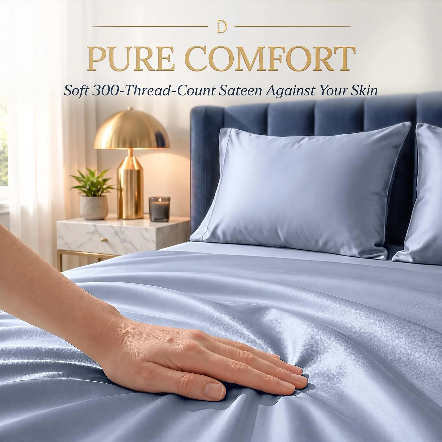 DECOLURE 100% Viscose from Bamboo Sheets Twin Size | 3 Pc Cooling Bed Set