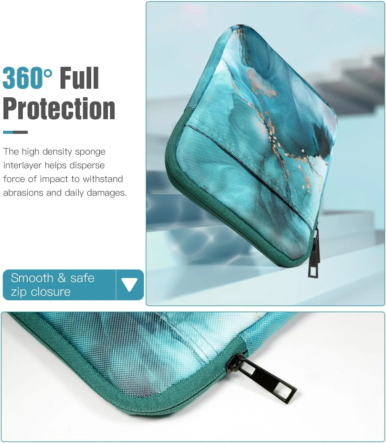 TiMOVO 6-7 Inch Sleeve Case for eReader,Cloud Peacock Blue