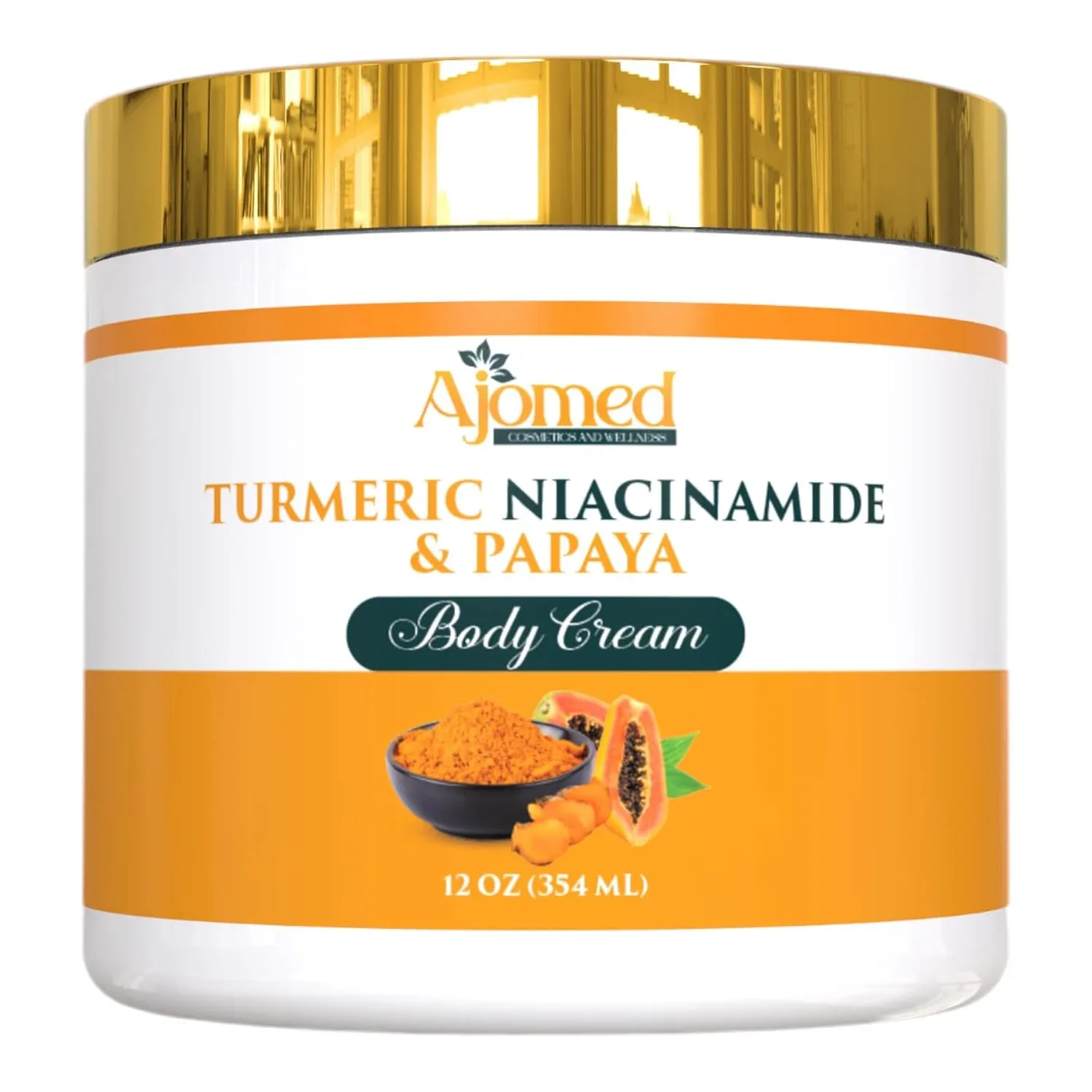 Crema corporal de cúrcuma con niacinamida y papaya 8 oz