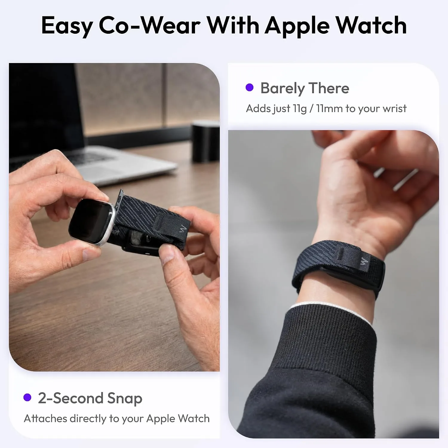 Gem Wearable AI Voice Recorder, Transcribes, Fits Apple Watch Bands