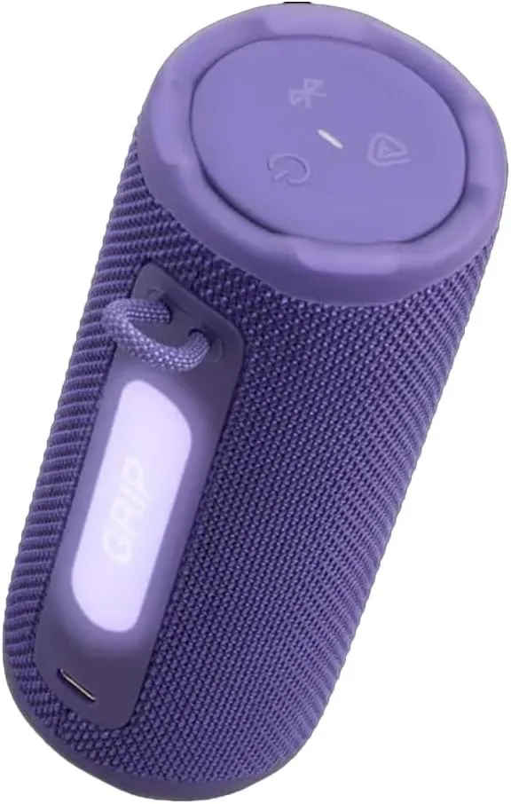 JBL Grip Compact Portable Bluetooth Speaker Bundle with gSport Case (Purple)