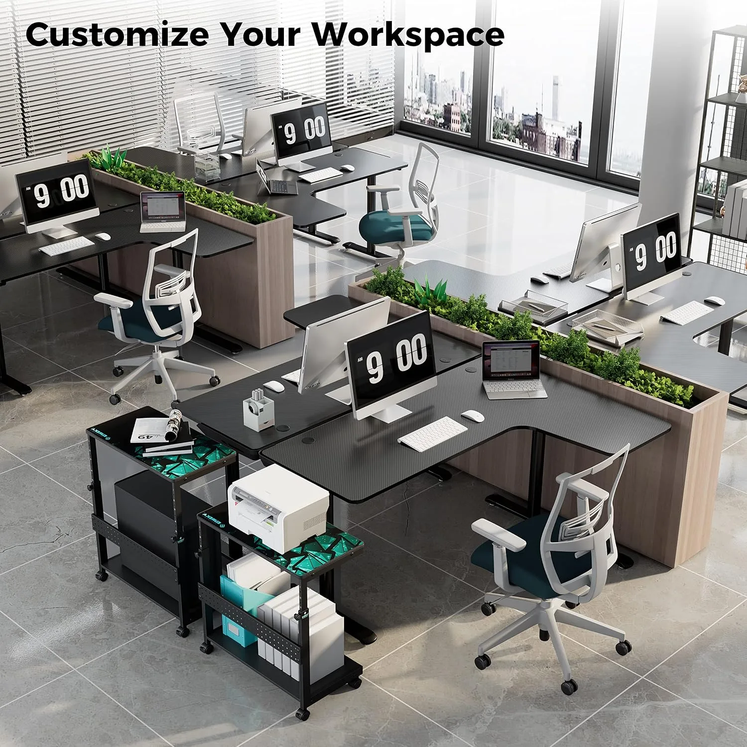 EUREKA ERGONOMIC Gaming Desk, 60 Inch L-Shaped Computer Desk, Left, Black